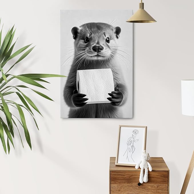 DIHSIEG Inspirational Canvas Wall Art funny bathroom wall art Print Poster - Image 6
