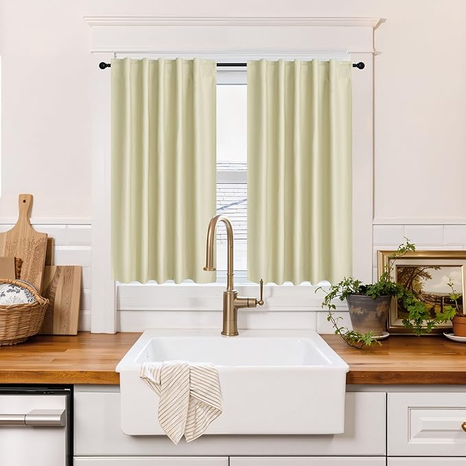 RYB HOME 100% Blackout Short Curtains by RYBHOME