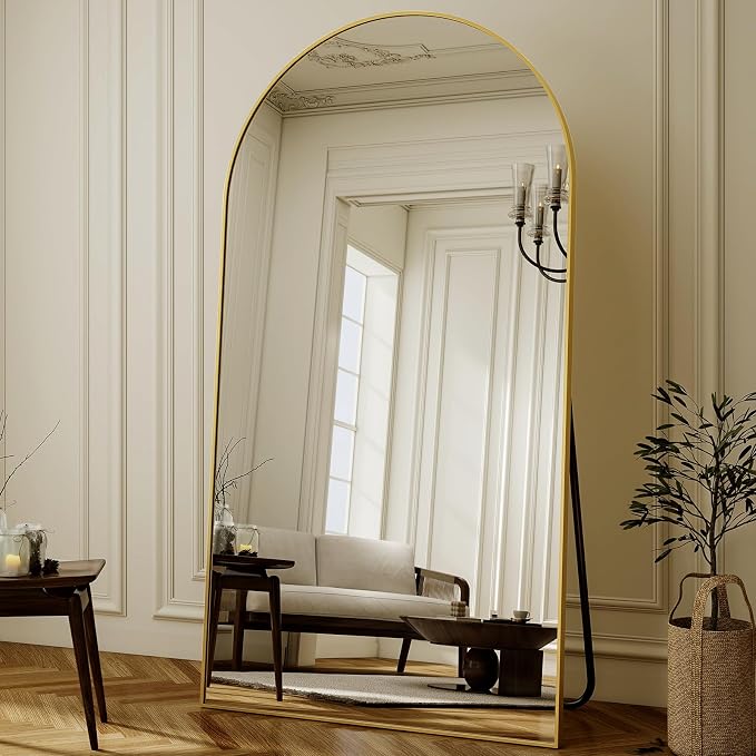 XRAMFY 86"x40" Arched Full Length Mirror Floor Mirrors - Image 2