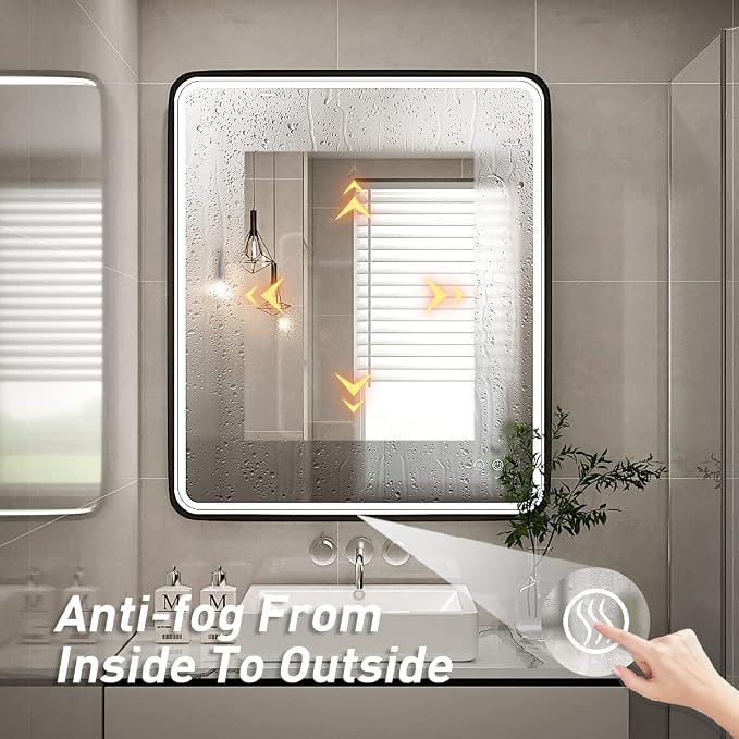 30X36 Inch LED Mirror for Bathroom, Large Wall Mounted Makeup Mirror, Dimmable - Image 6