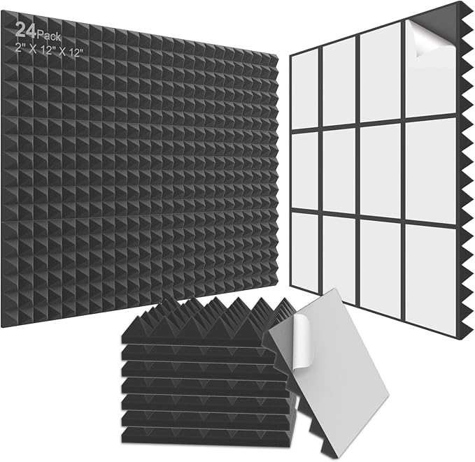 JBER 24Pack Pyramid Sound Proof Foam Panels - Image 7
