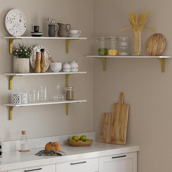 DINZI LVJ Long Wall Shelves, 39.4" Wall Mounted Shelves Set of 4, Large - Image 7