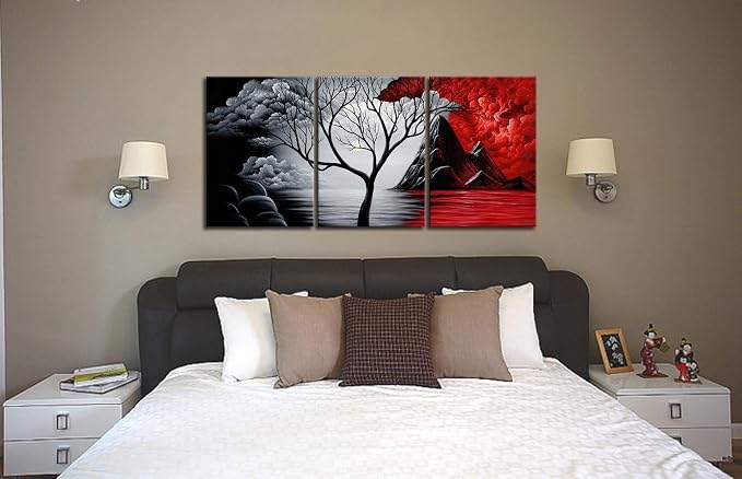 Wieco Art Extra Large The Cloud Tree Modern Gallery Wrapped Giclee Canvas Print - Image 4