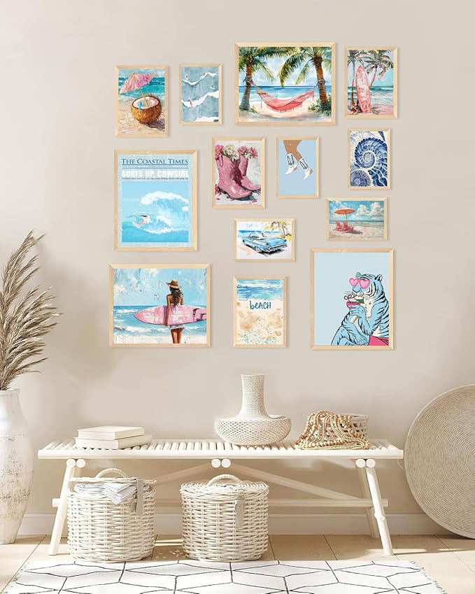 KBKBART Coastal Cowgirl Room Decor Aesthetic Set of 13, Coastal Granddaughter - Image 4