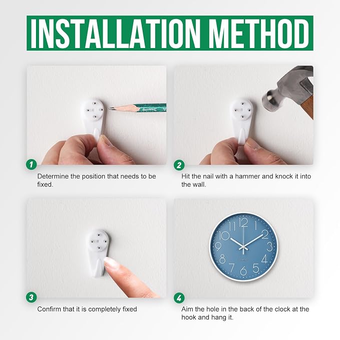 Wall Clock Non-Ticking Silent Modern Simple Style Round Decor Clock - Image 9