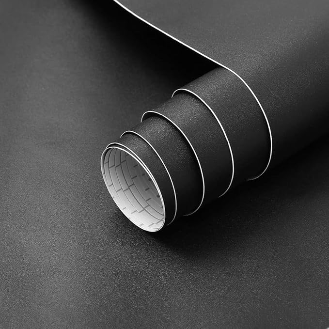 Arthome Black Peel & Stick Wallpaper, Matte Black Contact Paper, Self-Adhesive by ArthomeWALLDECOR