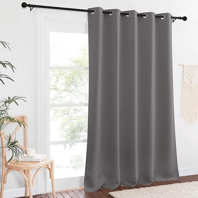 NICETOWN Blackout Grey Curtains Panel - Image 2
