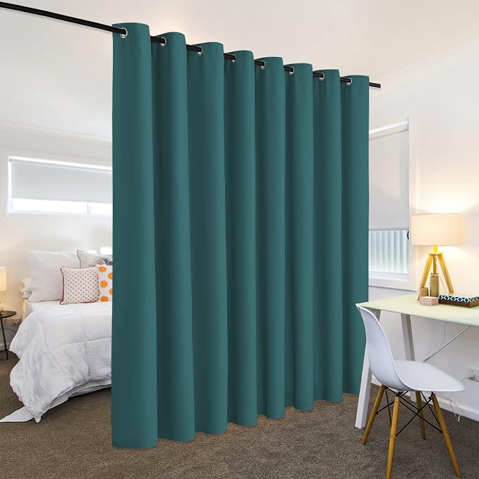 RYB HOME Room Divider Curtains Thermal Insulated Noise Reduce Extra Wide - Image 4