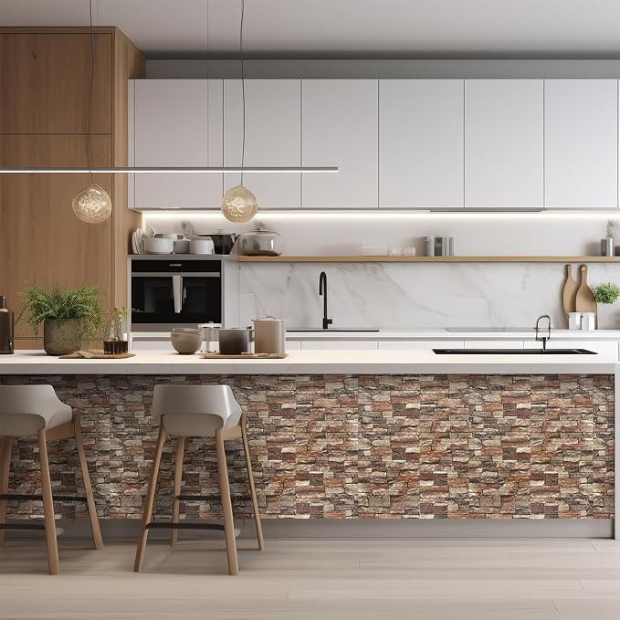 Yutianli 10PSC 3D Wall Panels Peel and Stick Faux Brick Wall Panels - Image 3