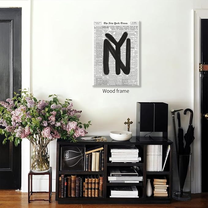 Black and White Newspaper Wall Art Vintage New York City Poster Trendy - Image 6