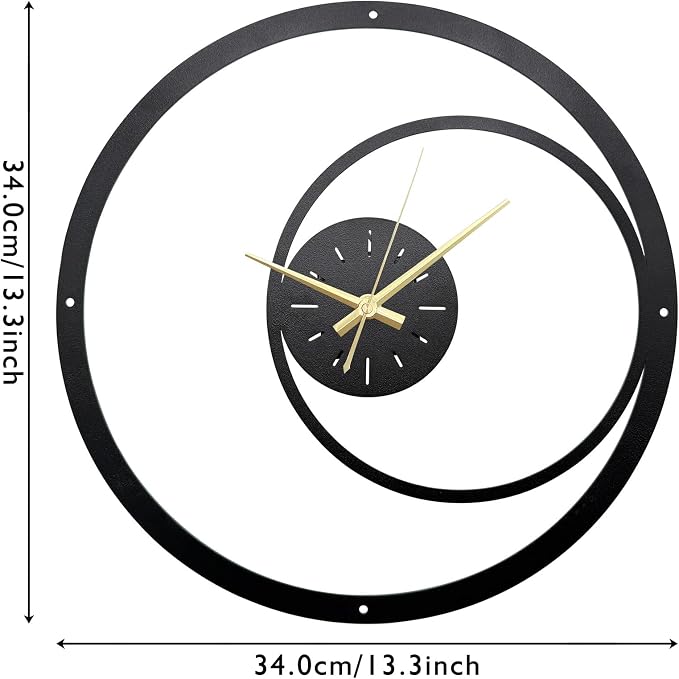 Minimalist Metal Wall Clock - Image 2