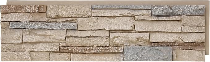 Faux Stone Wall Panels 1-Pack PU Stone Veneer Siding, Mortarless Faux Rock - Image 2
