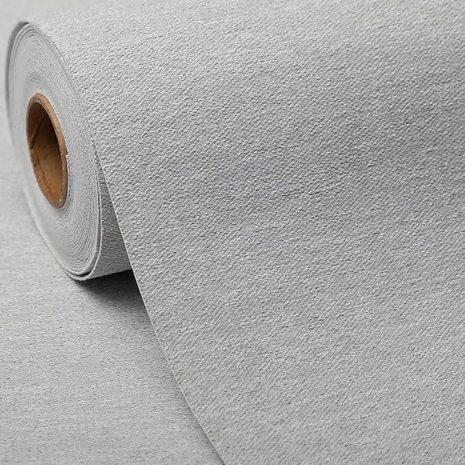 SHUFA White Brown Cotton-Like Textured Grasscloth Wallpaper Matte Thick Real by Unknown