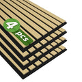Art3d 4-Pack 12" x 93" Soundproof Wood Slat Panels, 31 sq.ft Acoustic Wall by Art3d