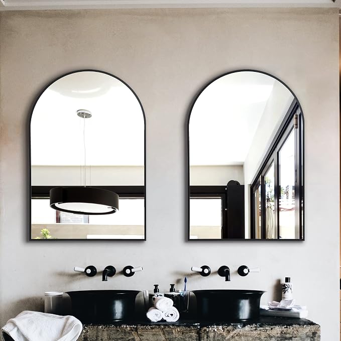 Arched Bathroom Mirror for Wall, HD Glass Over Sink for Bathroom - Image 3