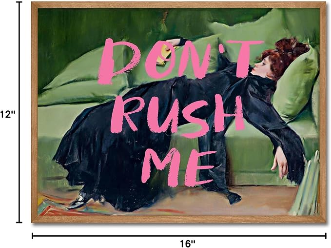 Vintage Eclectic Aesthetic Wall Art Print Don't Rush Me Altered Art Portrait - Image 8