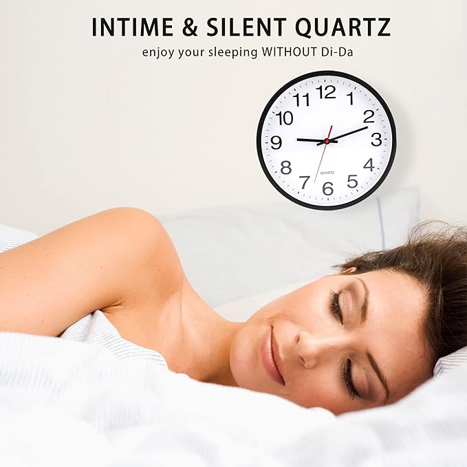 OceeK 12 Inch Wall Clock, Modern Wall Clocks Battery Operated, Silent - Image 4