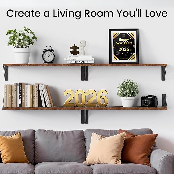 BAYKA Wall Shelves for Bedroom Decor, Floating Shelves for Wall, Display - Image 3