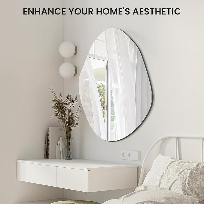 TRAHOME Irregular Asymmetrical Wall Mirror - Image 4
