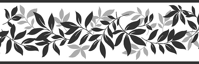 Fine Decor Leaf Trail Peel and Stick Border, 4.9 in x 16.3 ft by Fine+Decor