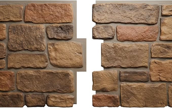 EverStone Cobblestone Faux Stone Panel, Rustic Roast Color - Image 8