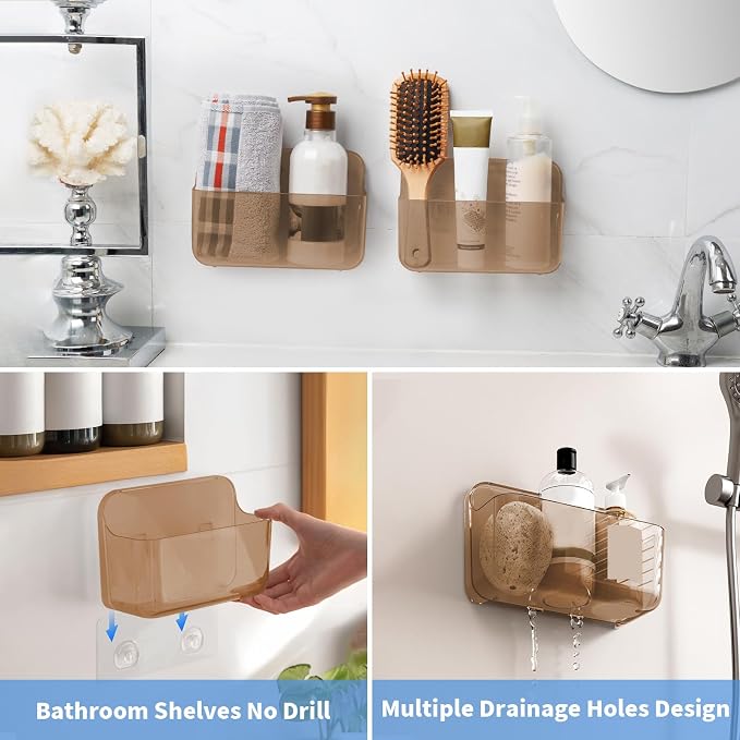 Diesisa 2pc Acrylic Wall Mount Organizer, Adhesive Cabinet Door Organizer - Image 5
