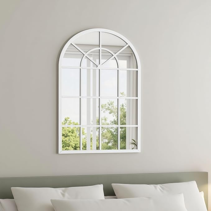 Arch Wall Mirror Mounted Decorative, Arched Window Pane Mirror - Image 4