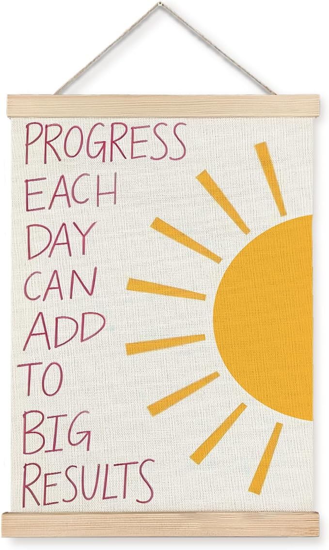 Supwhd Nursery Positive Affirmations Wall Decor, Inspirational Add Up to Big by Homedecoration