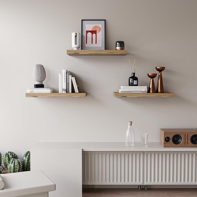 Upassion Floating Shelves for Wall Set of 3, Frame Display Floating Shelf for - Image 2