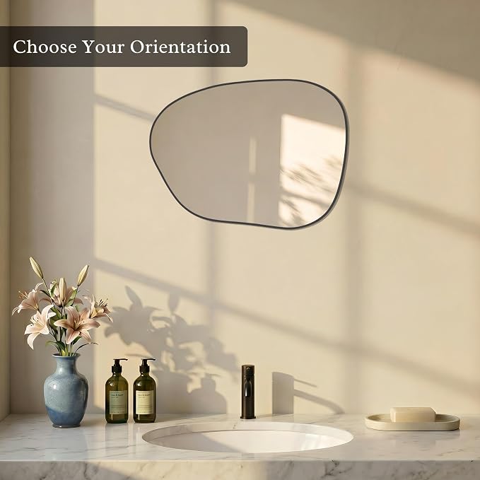 PERFNIQUE Irregular Wall Mirror Asymmetrical Mirror, Decorative Modern Wall - Image 4