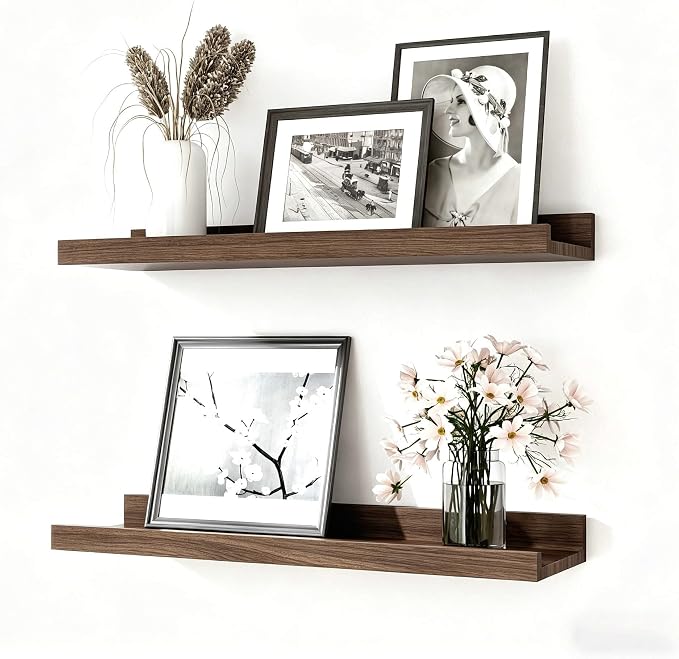 Floating Shelves for Wall Decor, Wall Mounted Wood Storage Shelf for Bedroom by Unknown