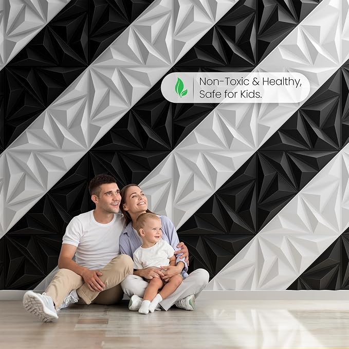 Sonicism Wall Panels Upgrade 48 Pack, 0.7”x11.8”x11.8”Pyramid 3D Wall Panels - Image 6