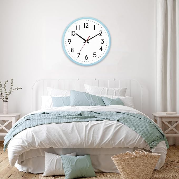 HZDHCLH Wall Clock Silent Wall Clocks Battery Operated 10 Inch Modern Non - Image 6