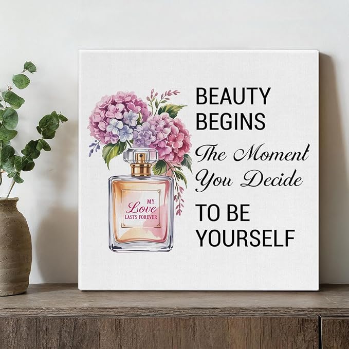 Inspirational Pink Flower Wall Art Decor - Image 4