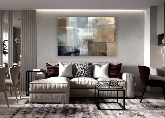 Baisuart A61269 Canvas Prints Abstract Wall Art Print Paintings Grey and Brown - Image 2