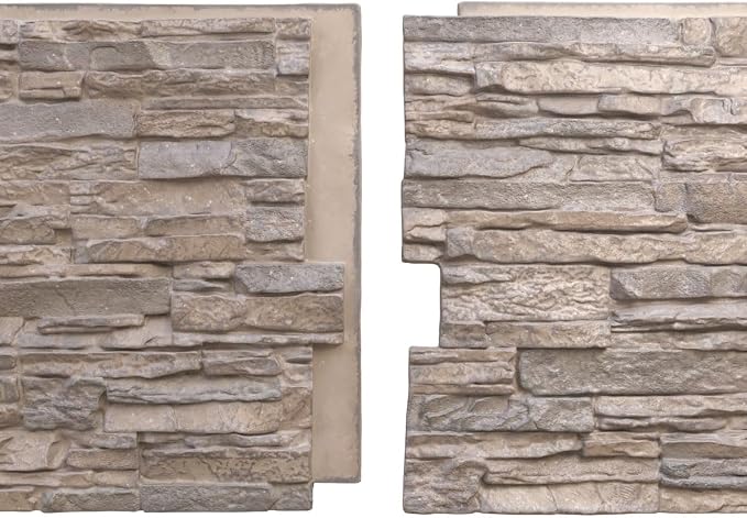 EverStone Canyon Ridge Faux Stone Panel, 45 3/4"W x 24 1/2"H x 1 1/4"D - Image 8