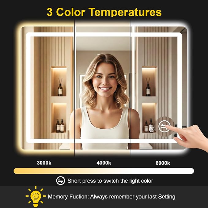 LED Bathroom Mirror with Lights - Image 6