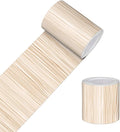HOMETITUTE Wallpaper Border Peel and Stick Wall Border Beige Bamboo Texture by HOMETITUTE