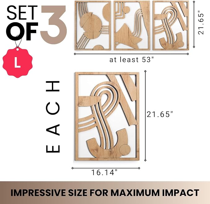 qmmp Modern Wooden Wall Sculptures - Image 5