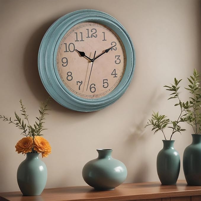 12 Inch Wall Clock, Silent Non-Ticking Decorative Battery Operated Easy to Read - Image 6