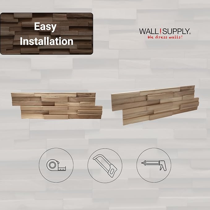 Wall!Supply 3D Wall Panels – Reclaimed Modern Asian Teak Wood – Home Decor - Image 7