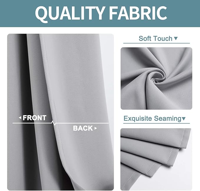 ChrisDowa Blackout Curtains 120 Inches Long - Image 3