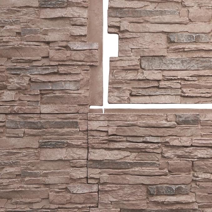 EverStone Canyon Ridge Faux Stone Panel, 45 3/4"W x 24 1/2"H x 1 1/4"D - Image 9