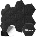 18 Pack Hexagon Acoustic Panels, DIY Sound Proof Foam Panels by Junwisun
