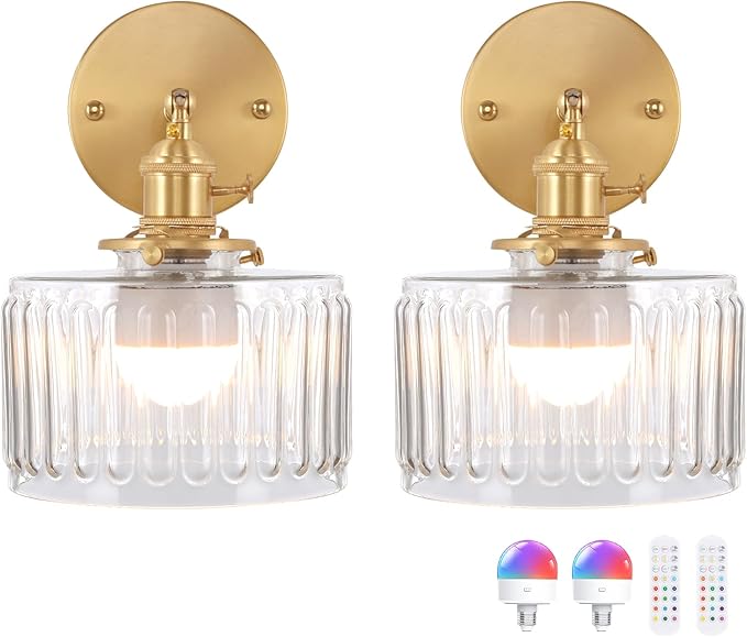 Shenmoyl Vintage Battery Operated Wall Sconce by Shenmoyl