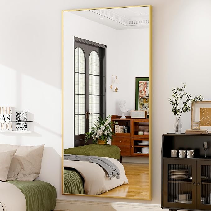GLSLAND 76"x34" Full Length Mirror Extra Large Hanging or Leaning Rectangle - Image 3