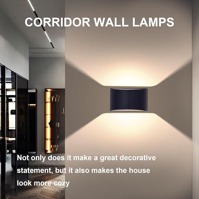 KICAAO Modern LED Wall Sconce, Warm White 3000K, Hardwired Indoor Wall Lights - Image 2