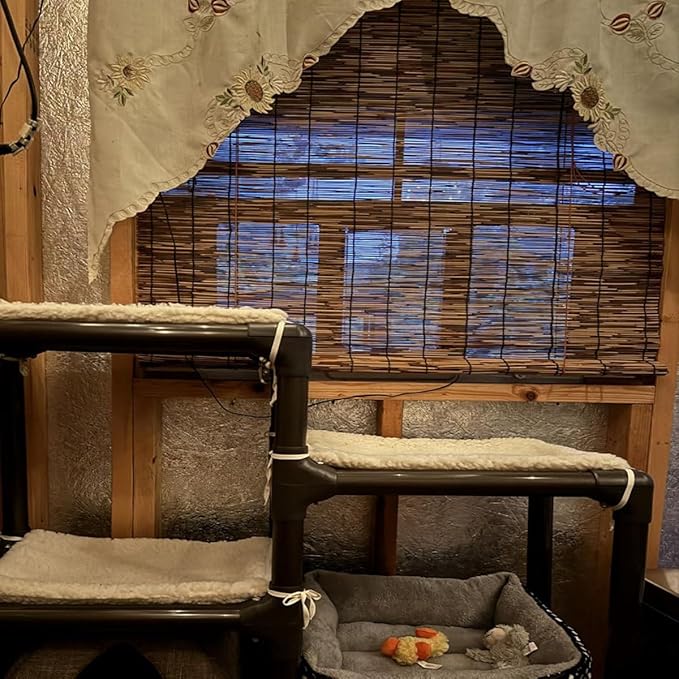 Bamboo Roller Shades for Outdoor Patio, Bamboo Blinds, UV Protection, Light - Image 3