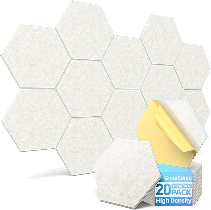 20 Pack Hexagon Acoustic Panels by Unknown