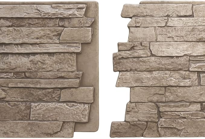 EverStone Acadia Ledge Faux Stone Panel, Soft Ash Color - Image 8